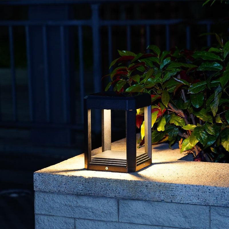 Modern Pillar Light Black Aluminium Metal Gate Lamp 2070