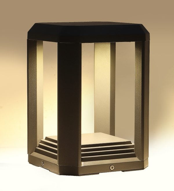 Modern Pillar Light Black Aluminium Metal Gate Lamp 2070