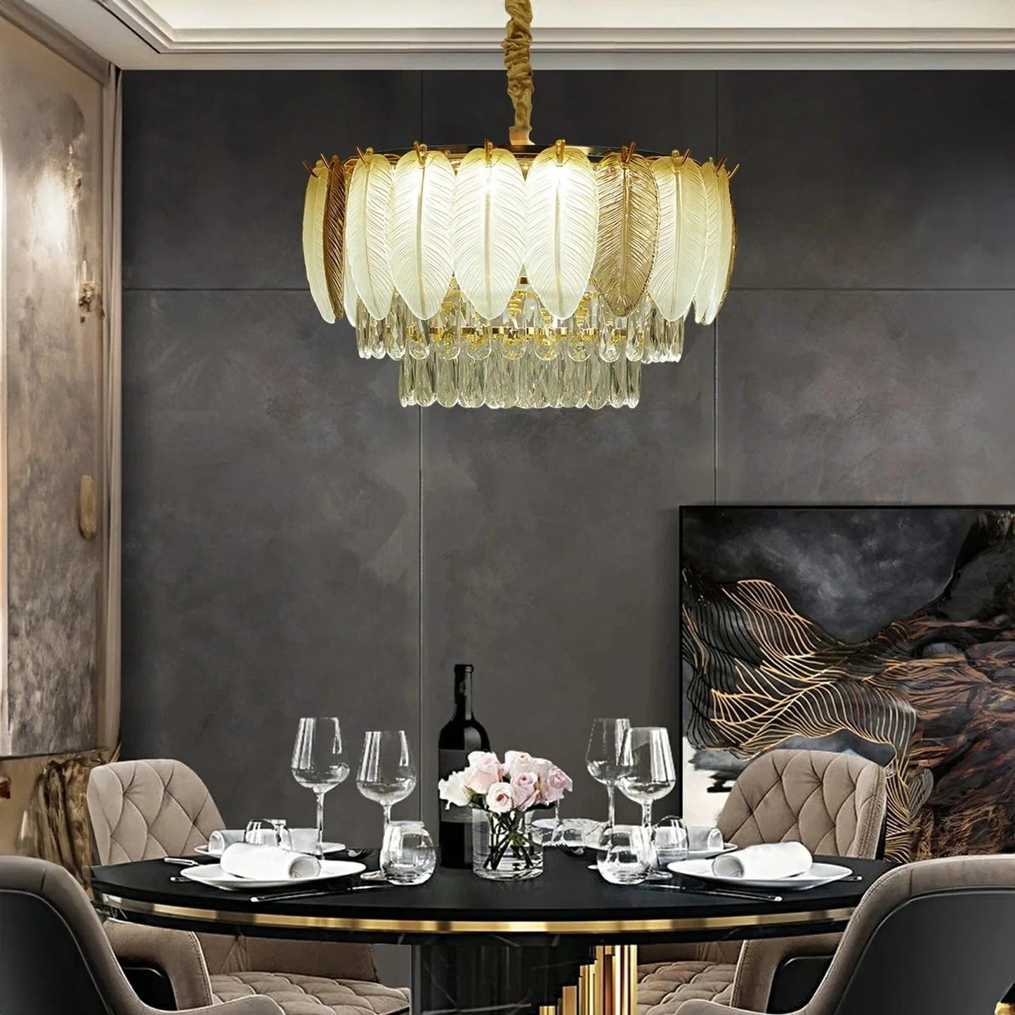 Strelitzia Gold Chandelier ( GB-6301 )