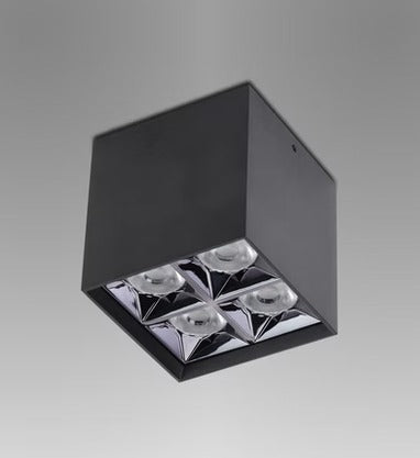 SLMXSF 115 Square 4 Head Frosted COB Anti-Glare Aluminum Surface Spotlight 15W