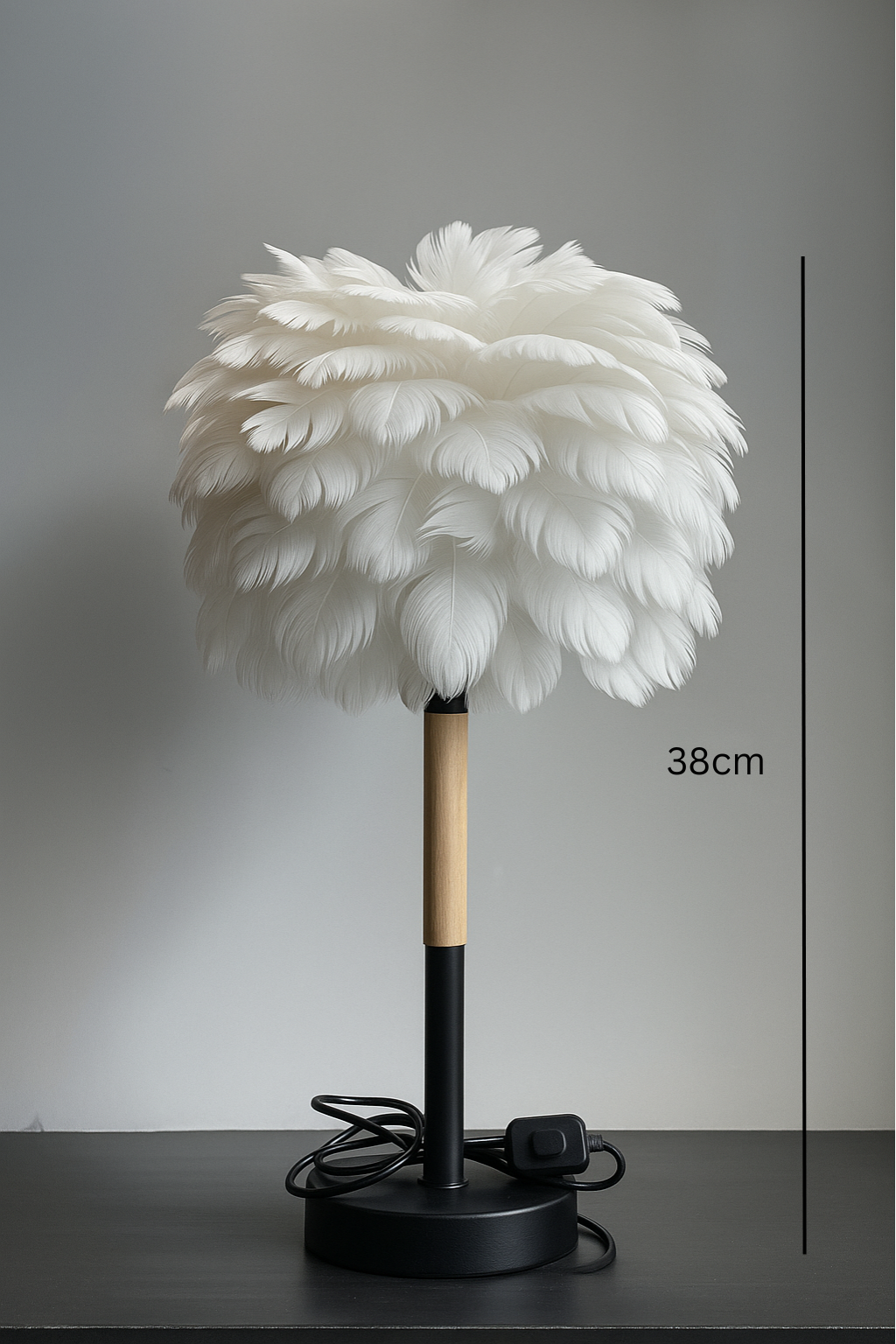 Feather Style Table Lamp