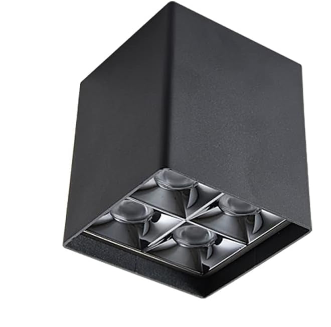 SLMXSF 115 Square 4 Head Frosted COB Anti-Glare Aluminum Surface Spotlight 15W