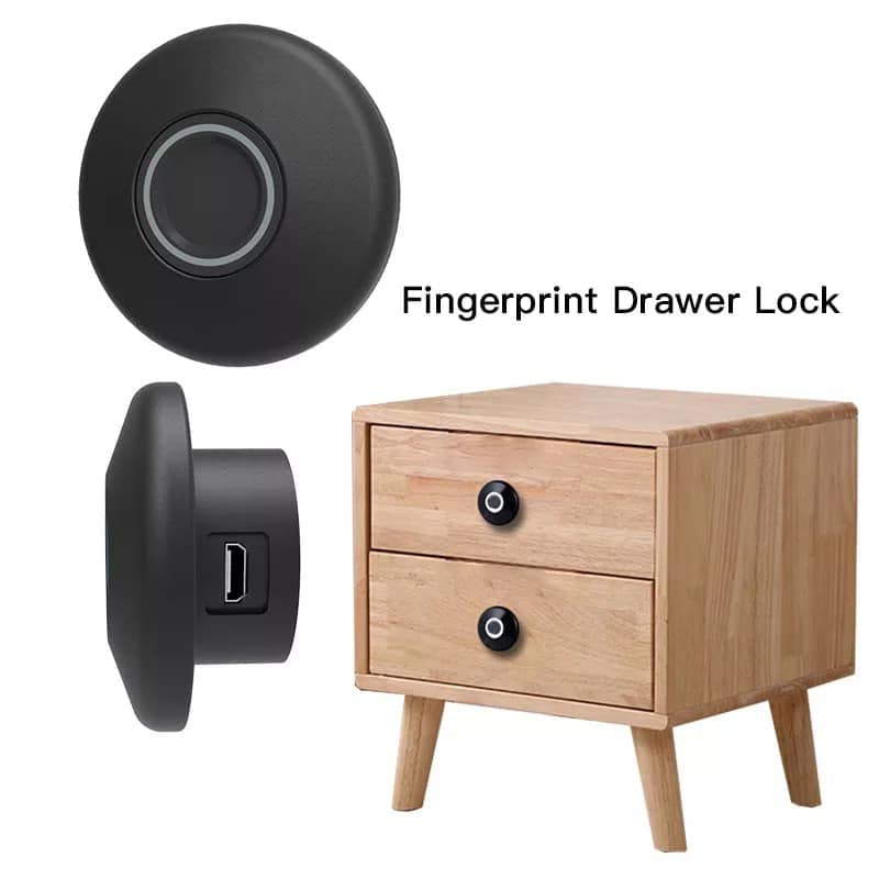 Escozor® Metal Smart Biometric Digital Lock Fingerprint for Cabinet | Drawer | Openable Wardrobe| Unlock Using Fingerprint & E-Key | Upto 20 Fingerprints Can Be Stored (PMF01)