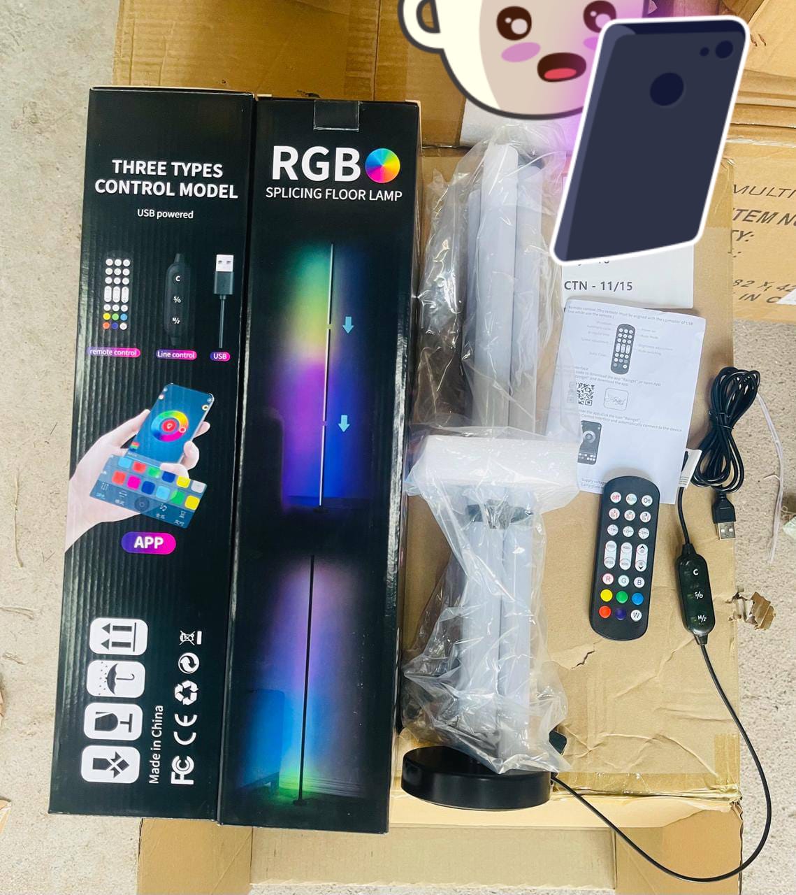 Smart LED Corner Lamp Controlled Through Mobile App / Remote CL51