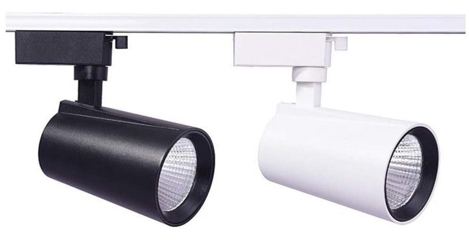 Track Light Spot Light | Focus Light (for Track System) | Track Lights | Aluminium Black Body Lighting Fixtures for Accent, Retail, Kitchen, Ceiling (20W Warm White)
