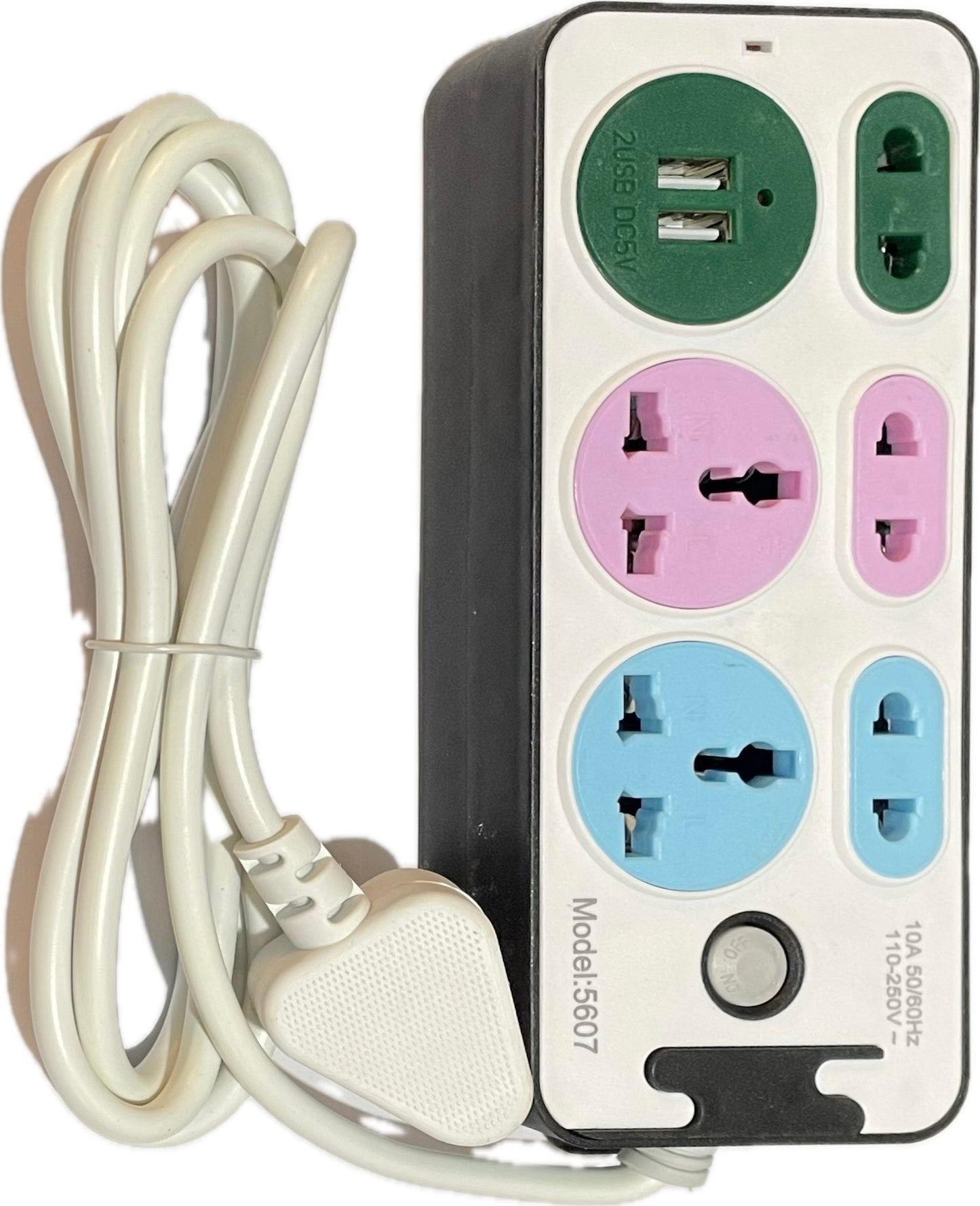10Amp Extension Board Dual Usb Charger With Universal 2 Pin & 3 Pin Sockets 3 ft wire with with 3 Pin Plug