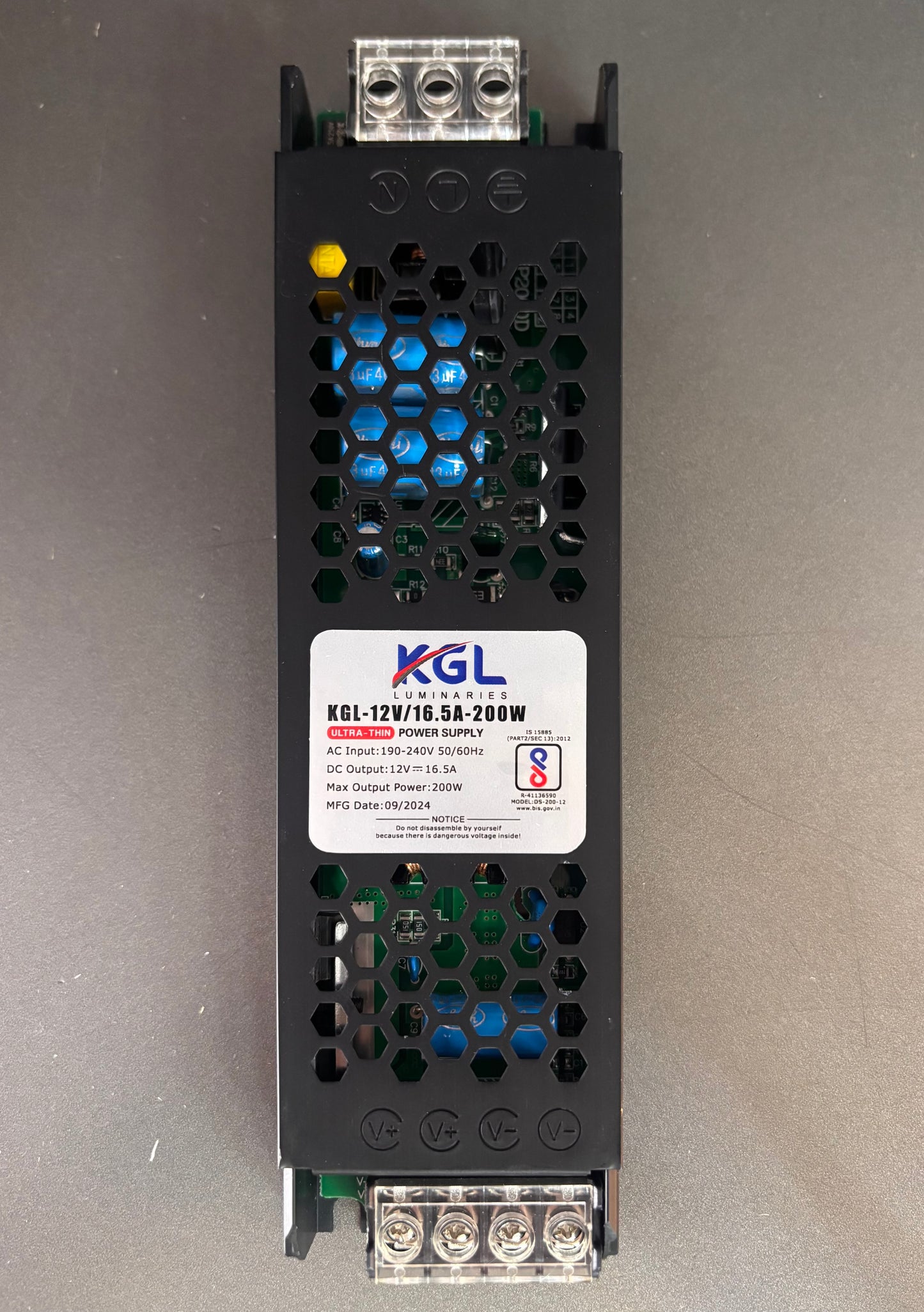 KGL Metal Adapter SMPS Supply 1 Year Warranty | 12 V | 16.5 Amp
