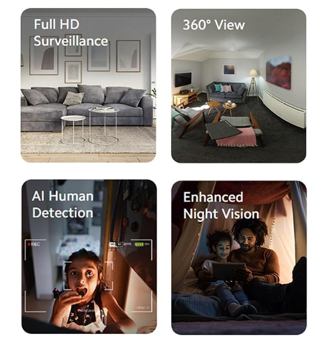 Wi-Fi Camera CCTV Camera 1080p Wireless PTZ Bulb Shape V380 Pro Indoor 360° Smart Home Security Camera