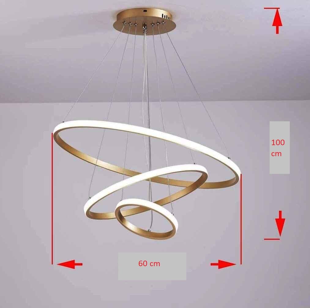 Modern Ring Chandelier (3 Ring Light)