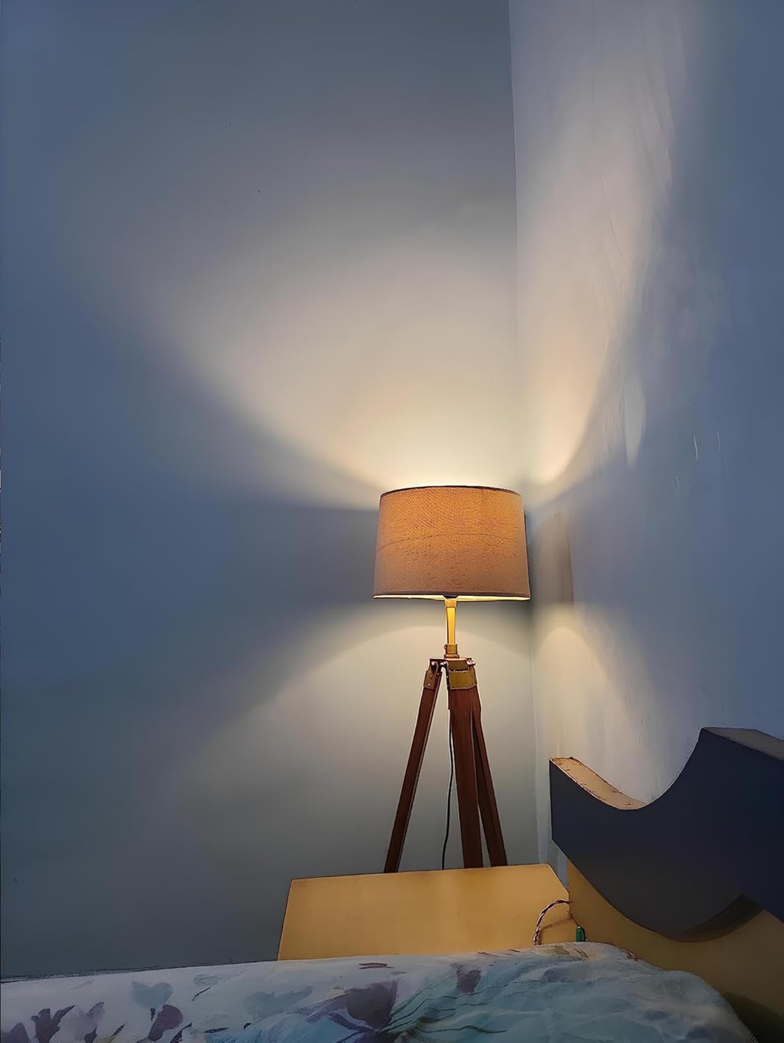 Vintage Tripod Glow Floor Lamp