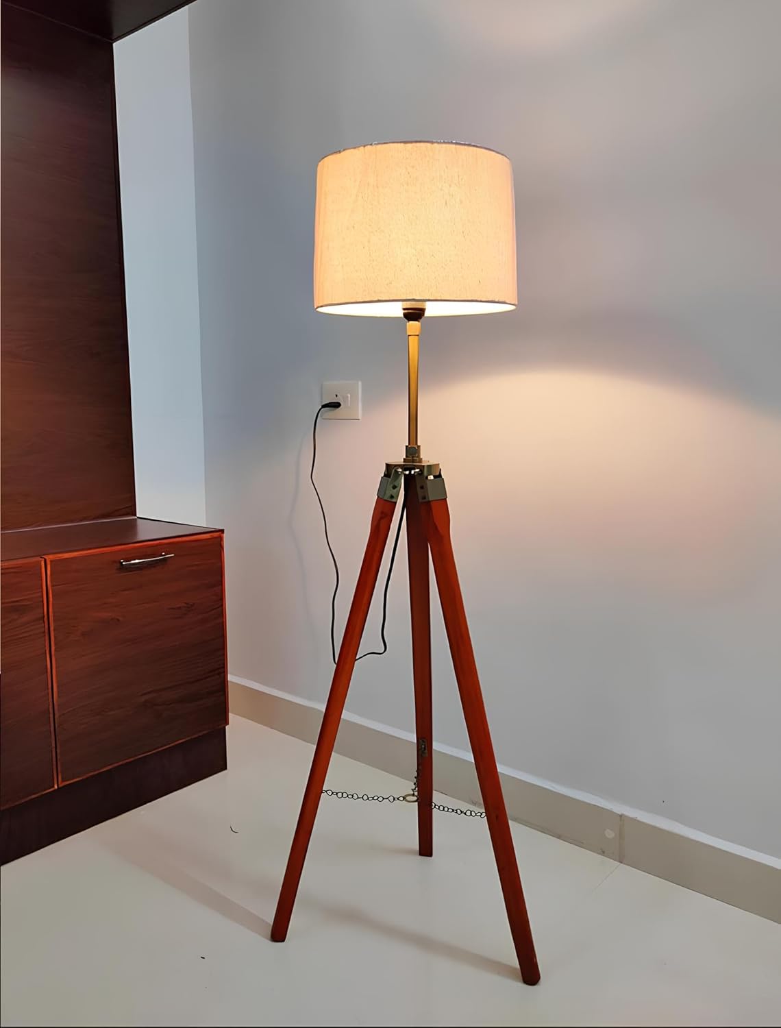 Vintage Tripod Glow Floor Lamp
