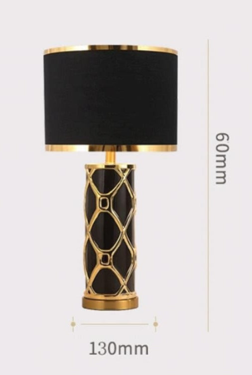 Transitional Handmade Fabric Drum Shade for Table Lamp | T-6382