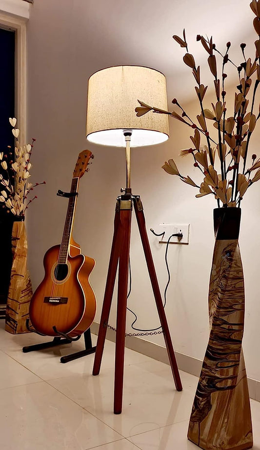 Vintage Tripod Glow Floor Lamp