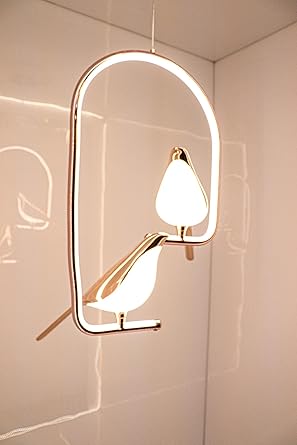 Y1549 | Metal Chirpy Twin Bird Pendant Hanging Light