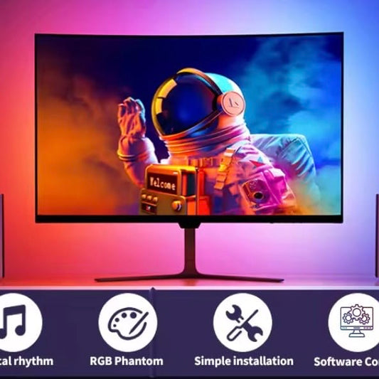USB Sync Backlight for Gaming PC - Monitor Backlight (Upto 40 inches Monitor Size) || Color Changing with Screen Sync Box PC Backlight || RGB5050 Smart LED Strip || (Not for TV, ONLY for Computer / Laptop Screen) KPC5