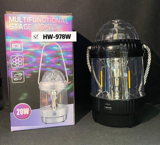 HW-978W Disco Light 20W Multifunctional Stage Light Rechargeable