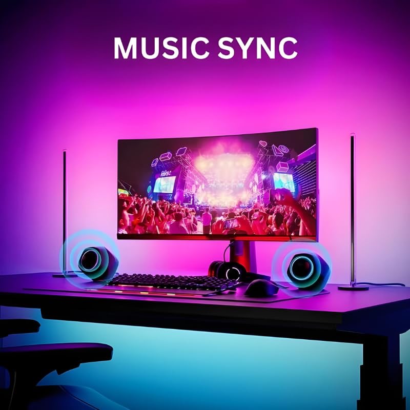 USB Sync Backlight for Gaming PC - Monitor Backlight (Upto 40 inches Monitor Size) || Color Changing with Screen Sync Box PC Backlight || RGB5050 Smart LED Strip || (Not for TV, ONLY for Computer / Laptop Screen) KPC5