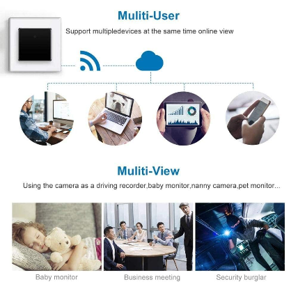 4K Camera WiFi Night Vision 1920P x 1080P HD USB Wall Charger WiFi Camera for Security Surveillance Motion Detection Remote Viewing IP Camera