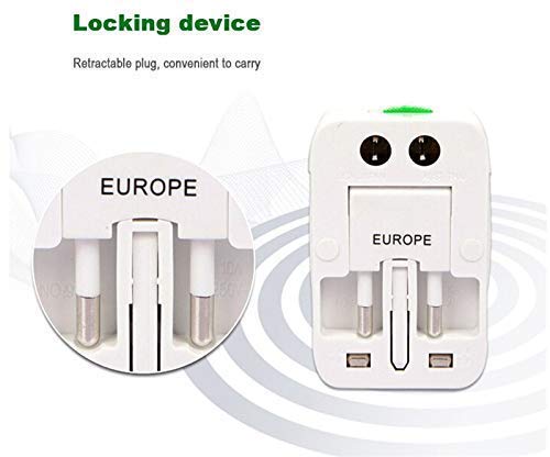 Latest Universal Travel Adapter Worldwide 2 USB Travel Adapter with Built in Dual USB Charger Ports
