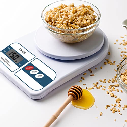 SF400 Kitchen Scale Multipurpose Portable Electronic Digital Weighing Scale | Weight Machine With Back light LCD Display | White |10 kg |