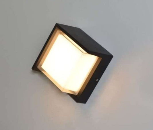 12 Watt LED Indoor/Outdoor Aluminium Wall Light, Warm White, IP-65 Rainproof & Shockproof Body (12 Watt Square Aluminium)