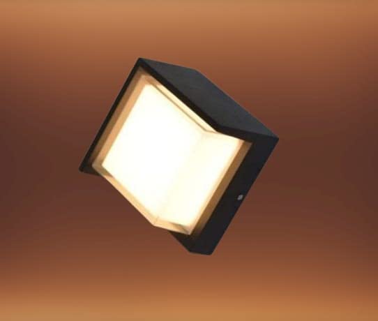 12 Watt LED Indoor/Outdoor Aluminium Wall Light, Warm White, IP-65 Rainproof & Shockproof Body (12 Watt Square Aluminium)