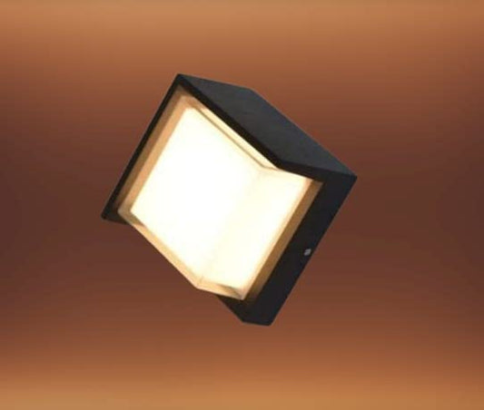 12 Watt LED Indoor/Outdoor Aluminium Wall Light, Warm White, Rainproof & Shockproof Body (12 Watt Square Aluminium) LX919