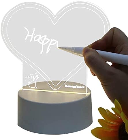 3D Visualisation Lamp Bulletin Board - Note Lamp Write On | 3D DIY Painting Lights Supplies for Kids, Students, Teens, Lamp for Rooms, Bars, Shops, Cafes