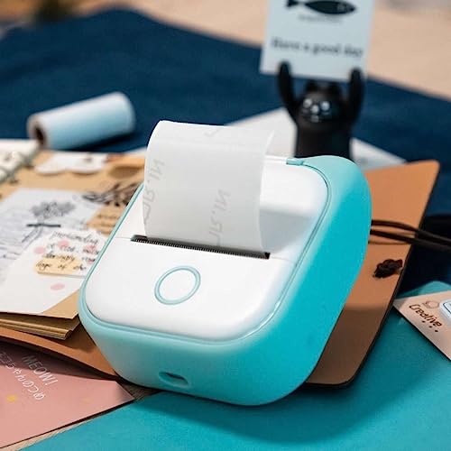 Mini Thermal Printer, Inkless Bluetooth Pocket Printer for Prints Picture List Memo Receipt Tags Barcode Labels Compatible with iOS, Android