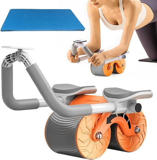 New Abs roller Wheel, Automatic Rebound 2 In 1 For Abs Workout, Abdominal Fitness Wheel for men women, Dynamic Core Trainer Plank Exercise Wheels For Home Gym Fitness