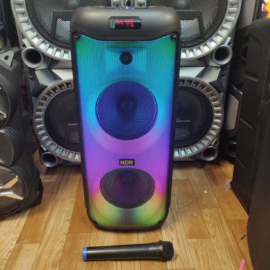 GY5050 Bluetooth Trolley Speaker Karaoke with wireless Mic USB BT FM Rechargable