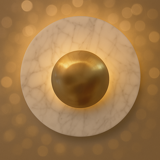 Orbur Plain Marble Wall Lamp