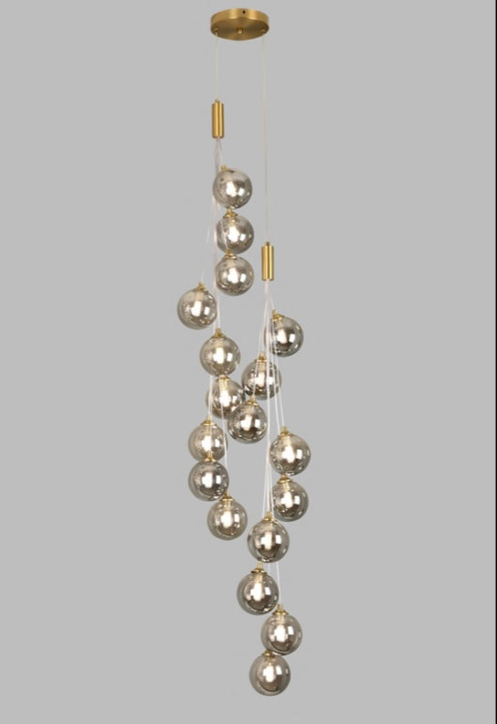 18 Ball Smoke Chandelier Hanging | 8013-18