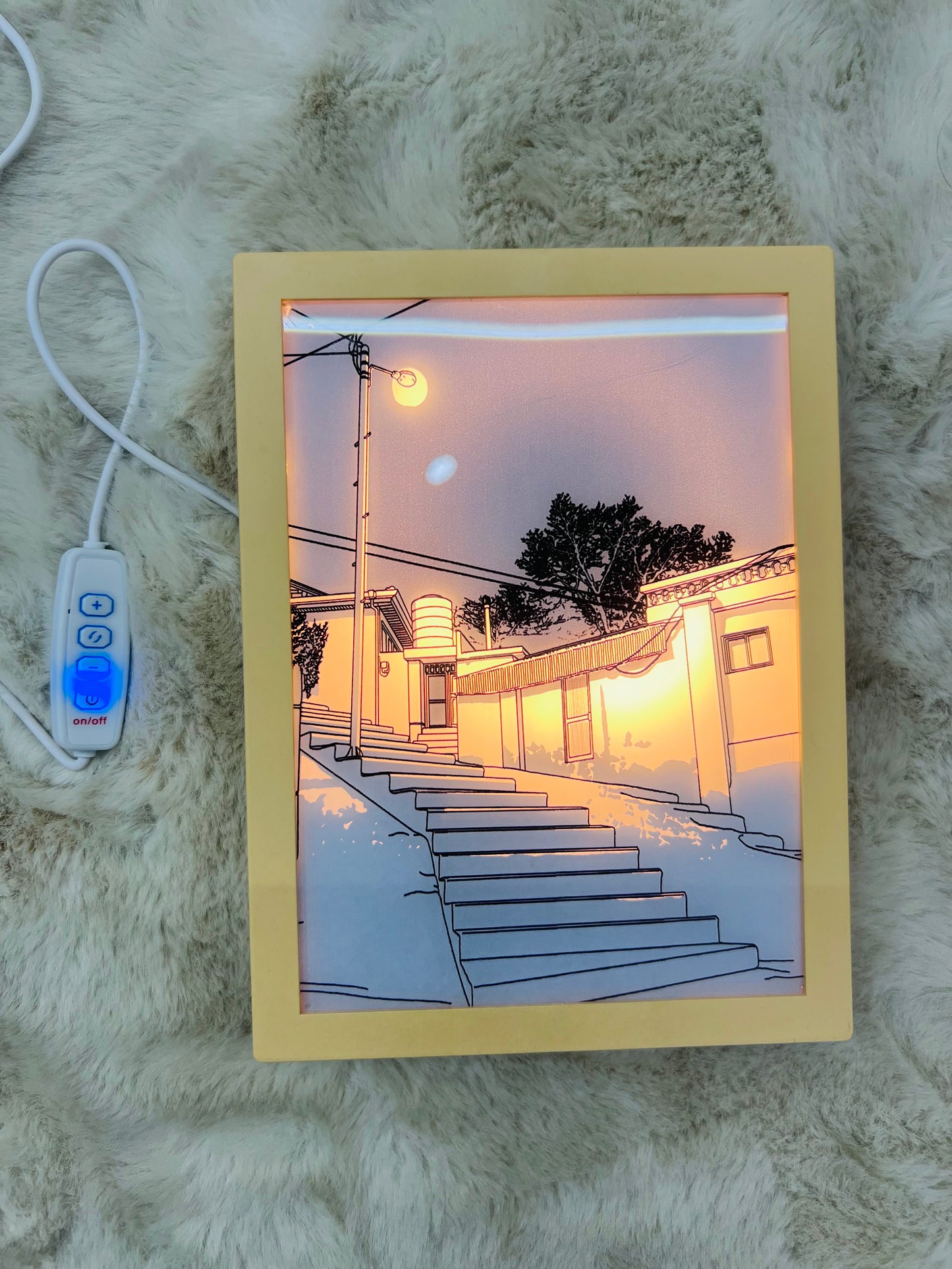 3D Scenery Wall Painting with inbuilt 3 in 1 LED Light USB powered various designs wall hanging frame