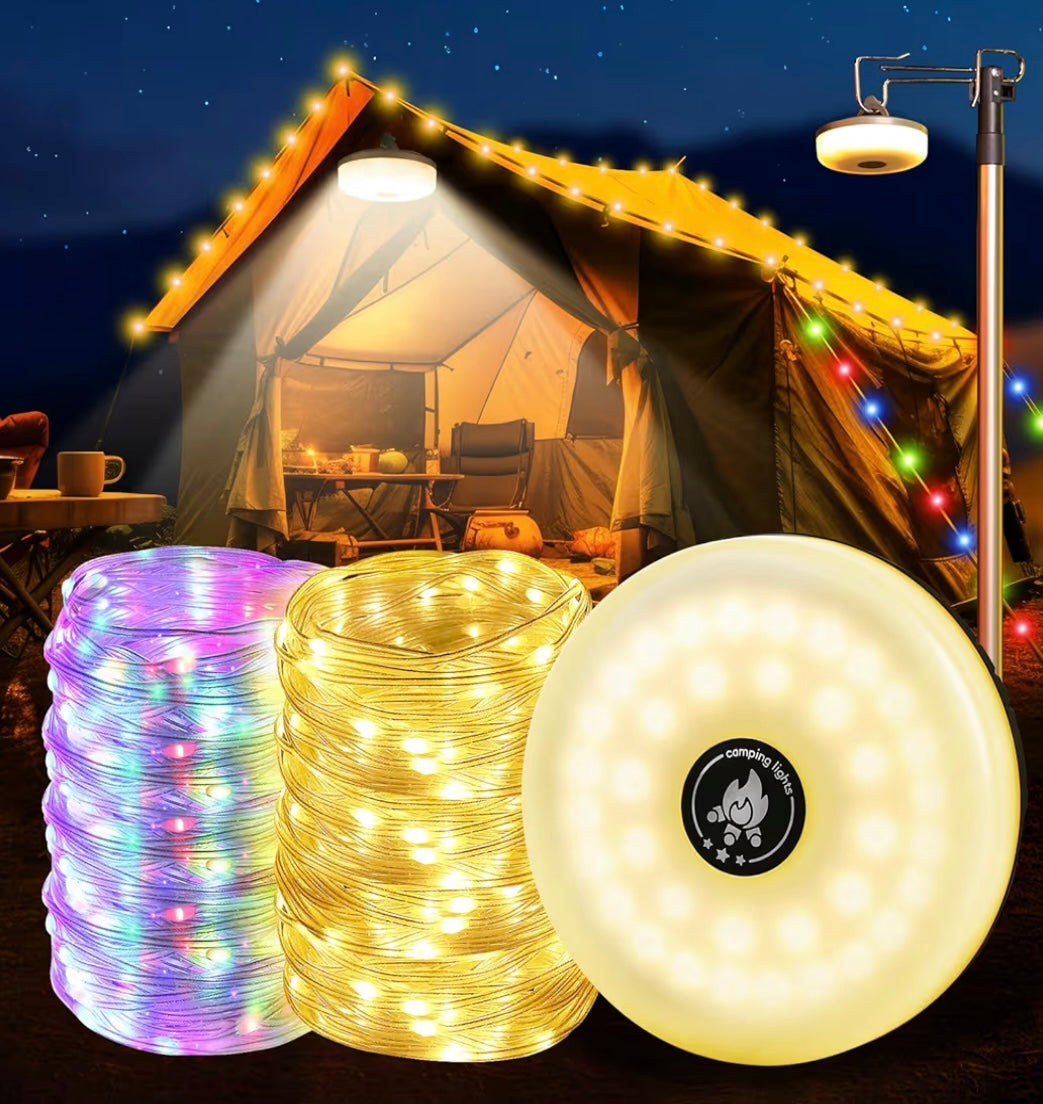 Multipurpose String Camping Light | RGB - Multicolour | 5M | Inbuilt Battery | Rechargeable