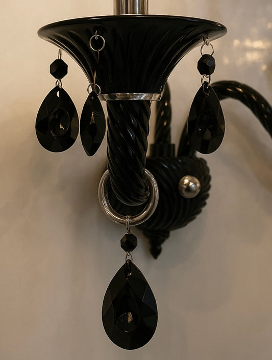 Black Crystal Wall Lamp