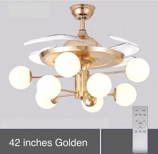 Nordic 8 Ball Chandelier Fan | K6111-GD