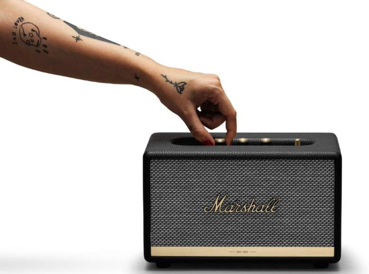 Marshall Acton II VOICE with Google Assistant 60 Watt Wireless Bluetooth Speaker Open Box Deal