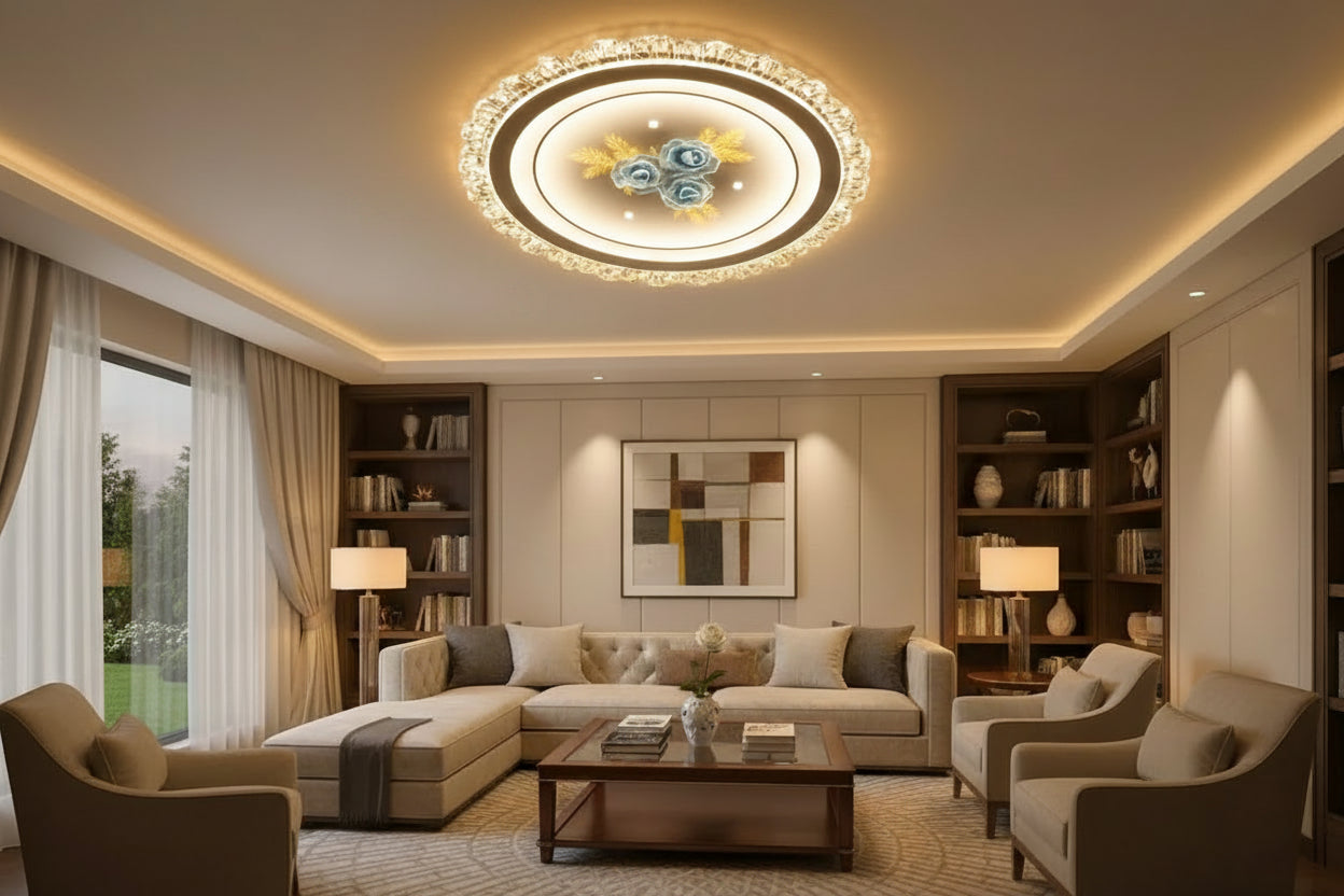 Crystal Flower LED Ceiling Light || B-286