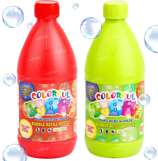 Bubble Liquid Solution Refill for Bubble Gun & Bubble Machines for Bubble Toys 500 ML Bubble Bottle - Multicolor