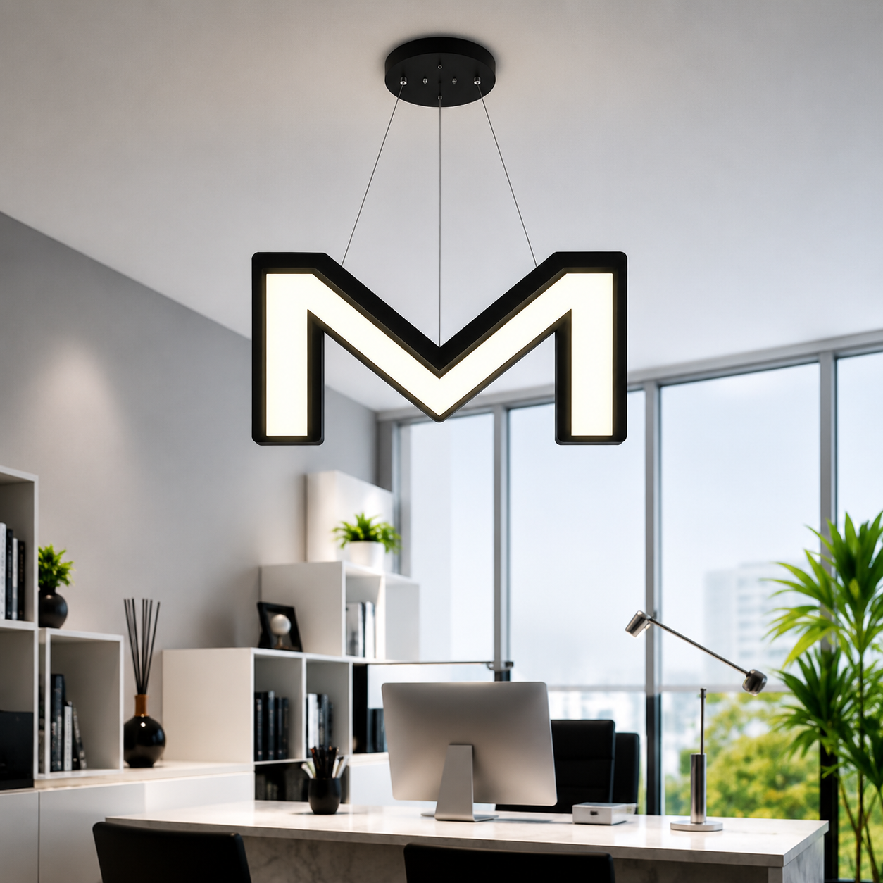 LED GYM Shaped Hanging Lights | Set of G+Y+M Letters : 600MM Each Letter (Set of 3 letters)