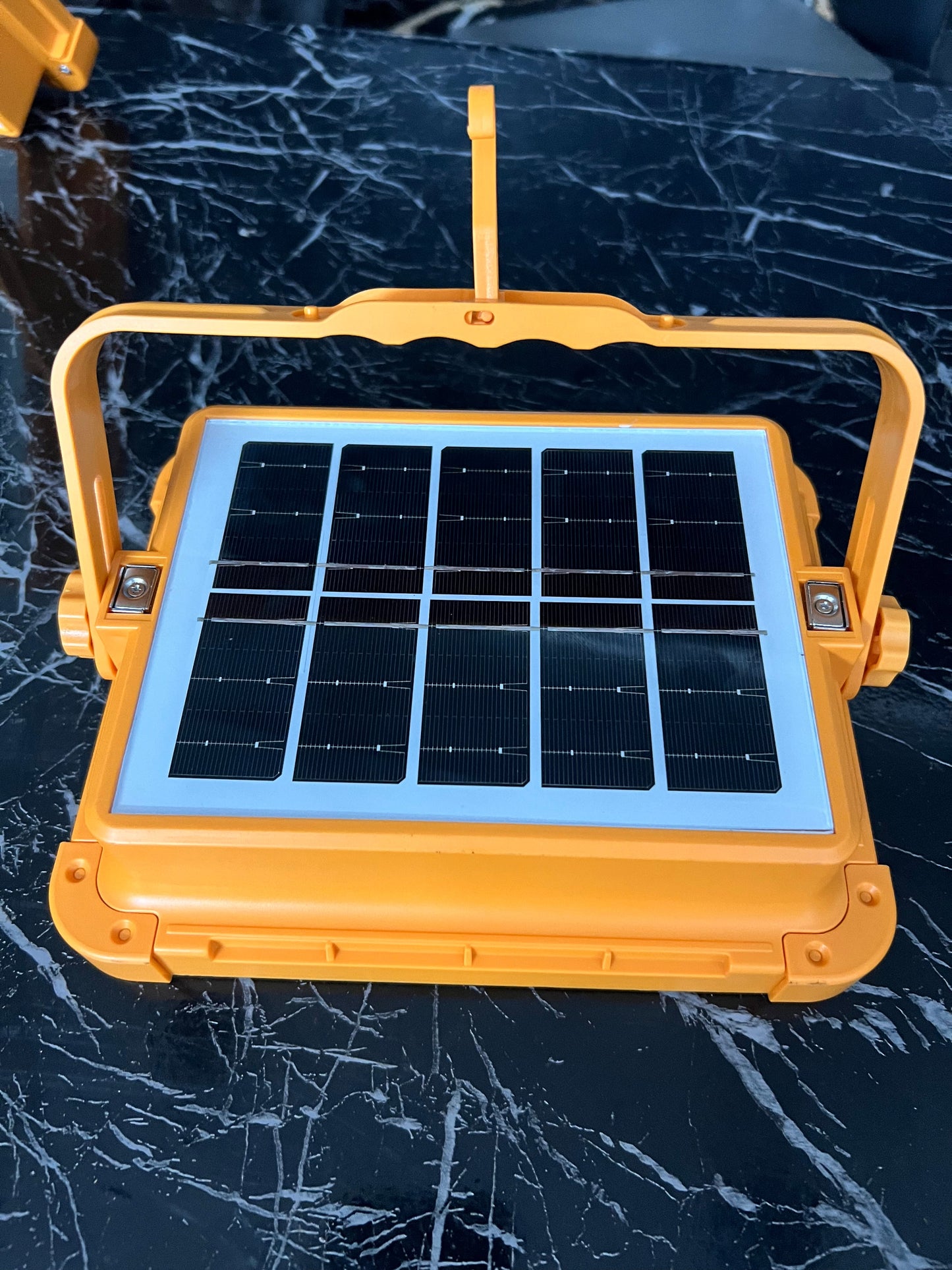 MKY Solar Flood Lights 5 in 1 Modes White / Warm White / Natural White / Dim White / Red-Blue Flash 8 hours backup Waterproof ip66