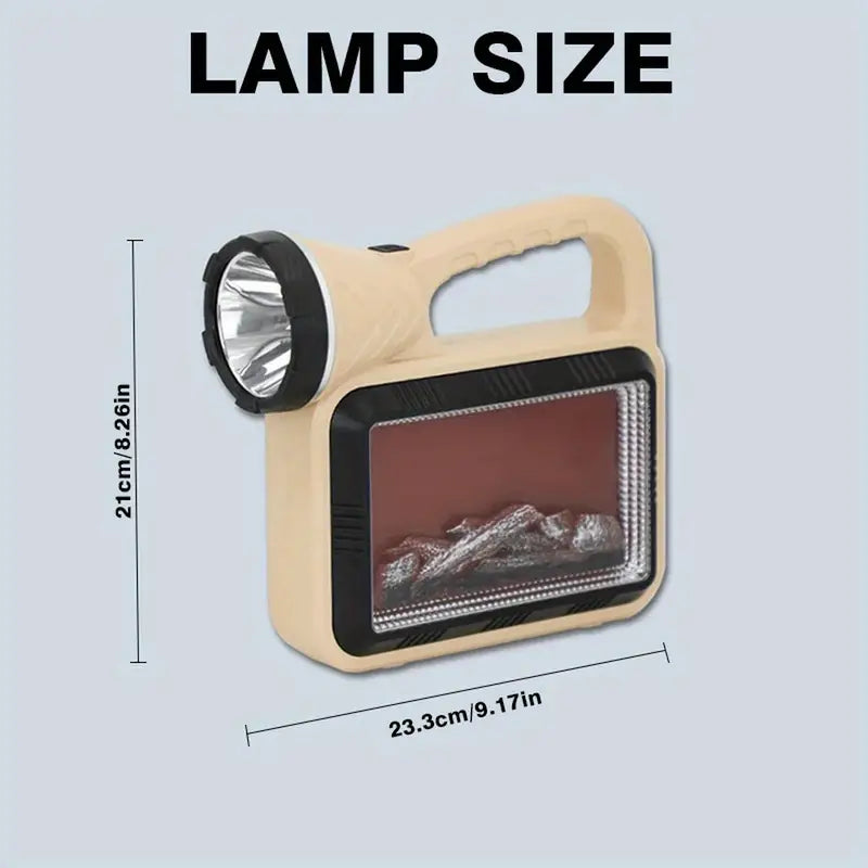 Solar LED Flashlight YD2208, Flame Hand Lamp, Multi-function Working Searching Light, USB Charging Outdoor Atmosphere Camping Lamp Simulated Flame
