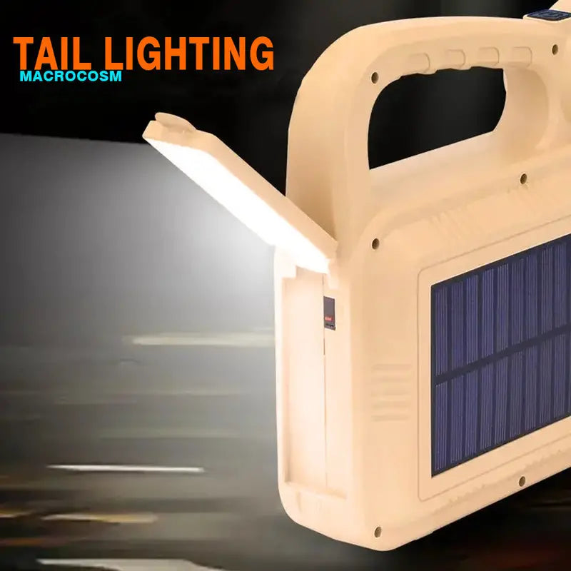 Solar LED Flashlight YD2208, Flame Hand Lamp, Multi-function Working Searching Light, USB Charging Outdoor Atmosphere Camping Lamp Simulated Flame