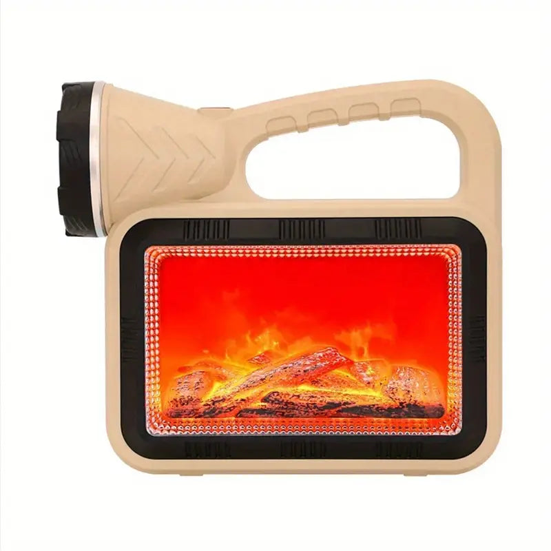Solar LED Flashlight YD2208, Flame Hand Lamp, Multi-function Working Searching Light, USB Charging Outdoor Atmosphere Camping Lamp Simulated Flame