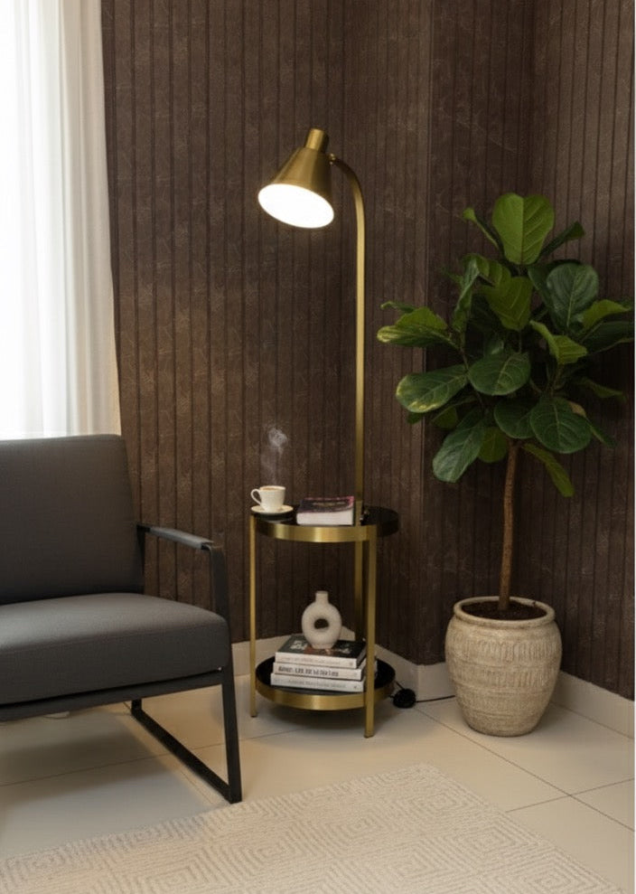 Metal Floor Lamp with shelf