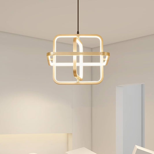 Square LED Pendant Lamp Restaurant Office 350° Rotation Pendant Light | PA/JL 7072