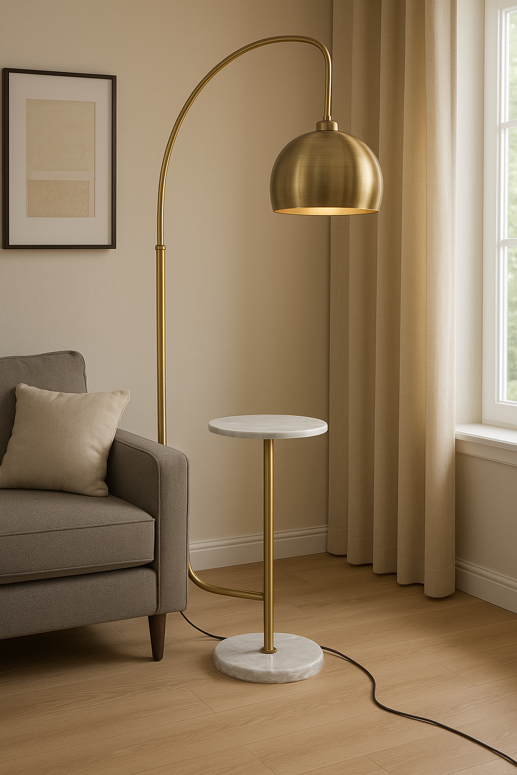 Floor Lamp with Built-In Table | PJA 129