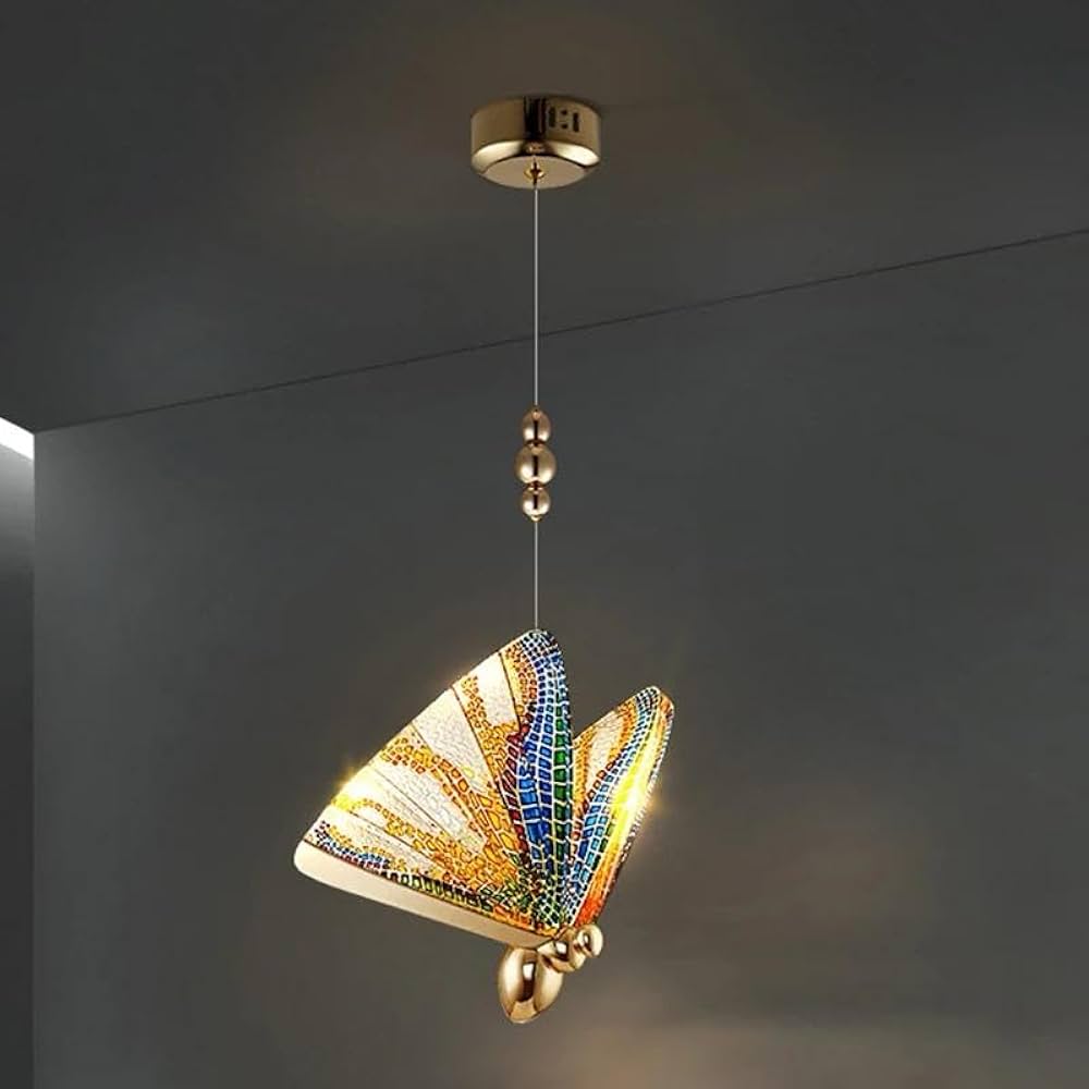 Gold with Colourful touch Butterfly Hanging