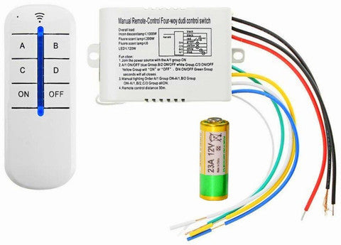 ABCD Remote Control Device 4 Way Wireless Radio RF